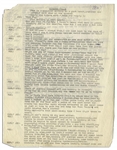 Two Copies of The Three Stooges' Famous ''Niagara Falls'' Skit: (1) 2pp. With Curly Joe, Signed by Moe Howard at Top of Page 1; (2) 7pp. With Curly Joe, Annotated by Moe Throughout -- Very Good